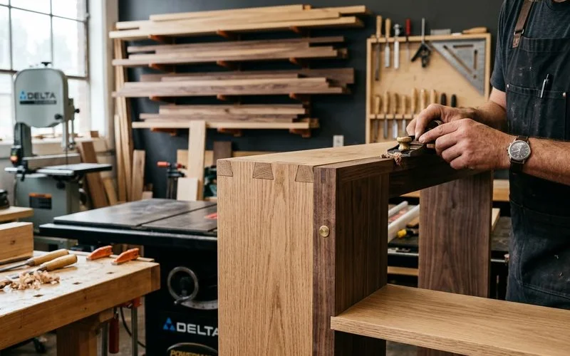 Hand-fitted joinery detail signalling long-term durability