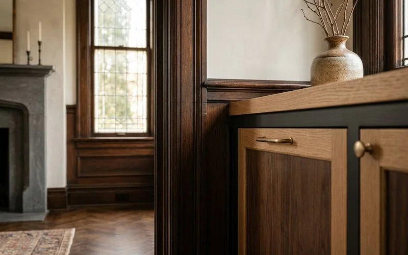 New custom millwork matched against original historic trim