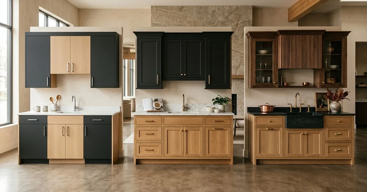 Stock, semi-custom, and bespoke cabinetry compared side by side