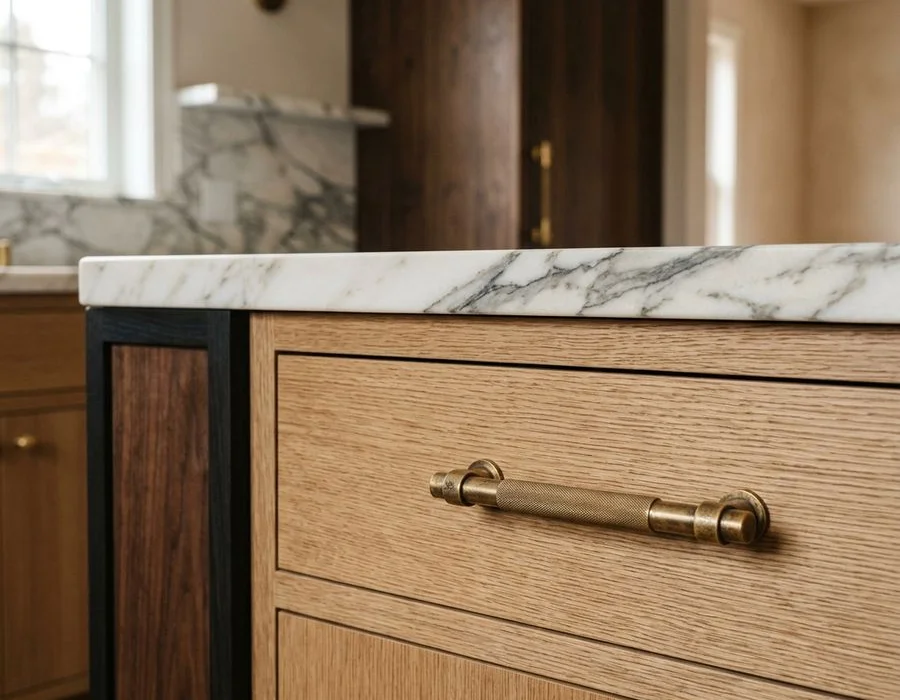 Photorealistic 3D render of a Portland kitchen design